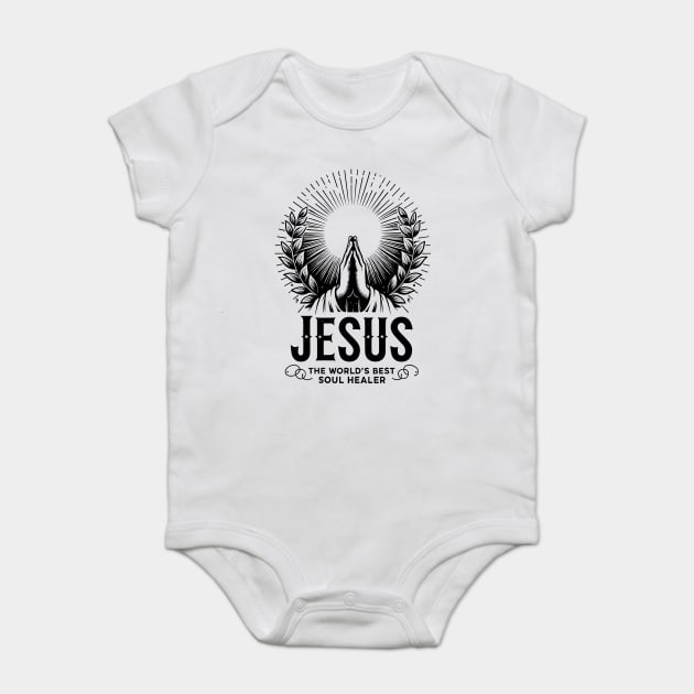 Jesus The World's Best Soul Healer Baby Bodysuit by Frank Ring